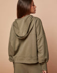 Olive Short zip-up Jacket