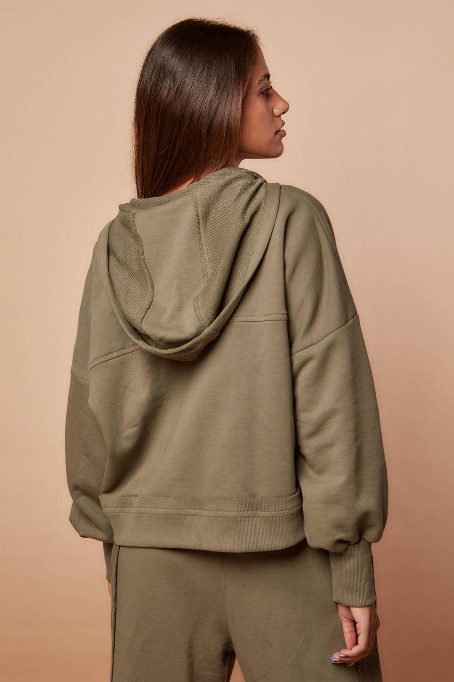 Olive Short zip-up Jacket