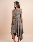Flowing Midi Skirt - Grey