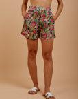 Floral chiffon shorts