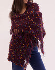 Handmade Knit scarf - Burgundy