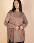 ( Restocking ) Back & Forth Melton Top - Brown