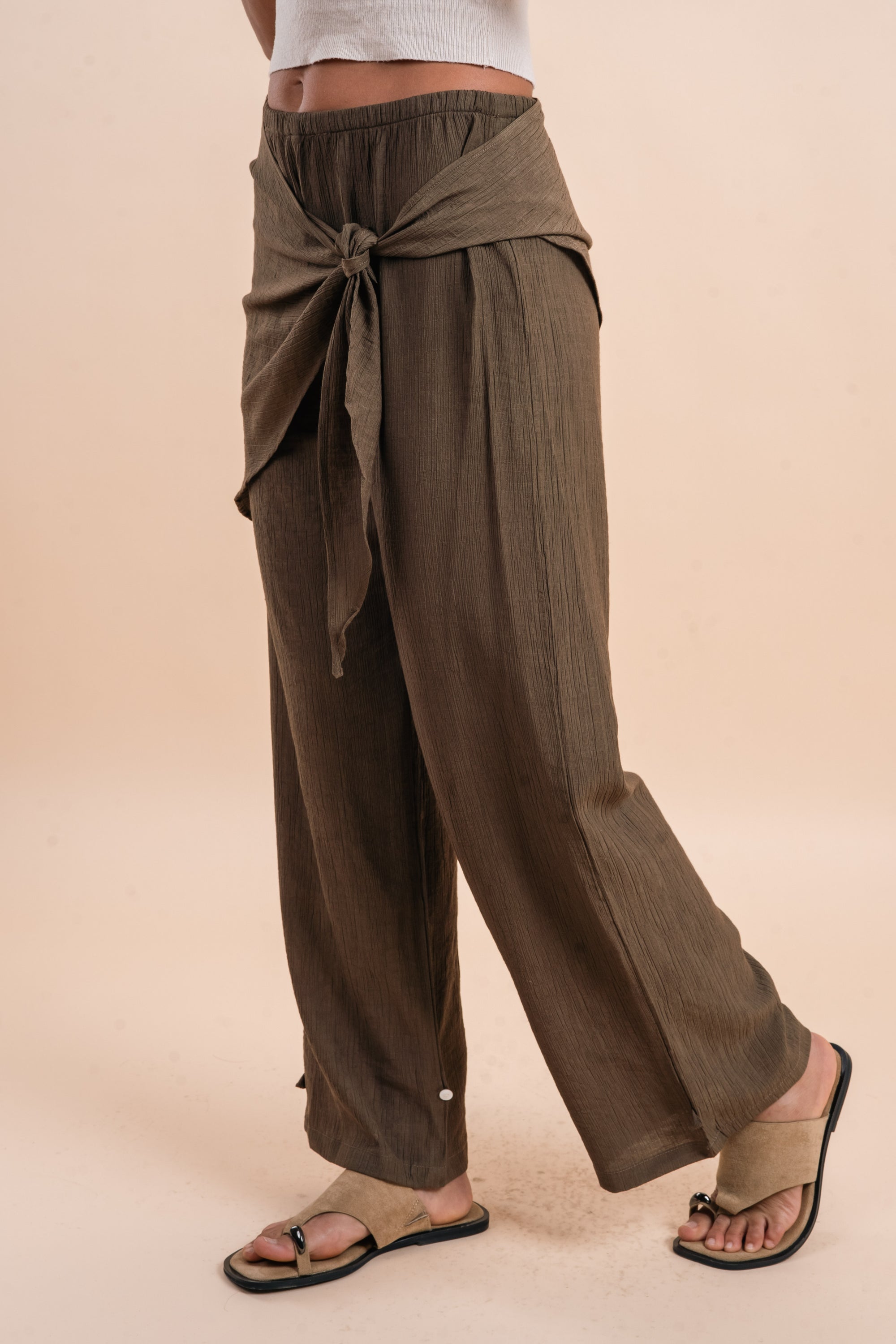 Scarf Pants - café