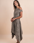 Asymmetric Draped Top - Grey