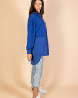 Back & Forth Melton Top - Royal Blue