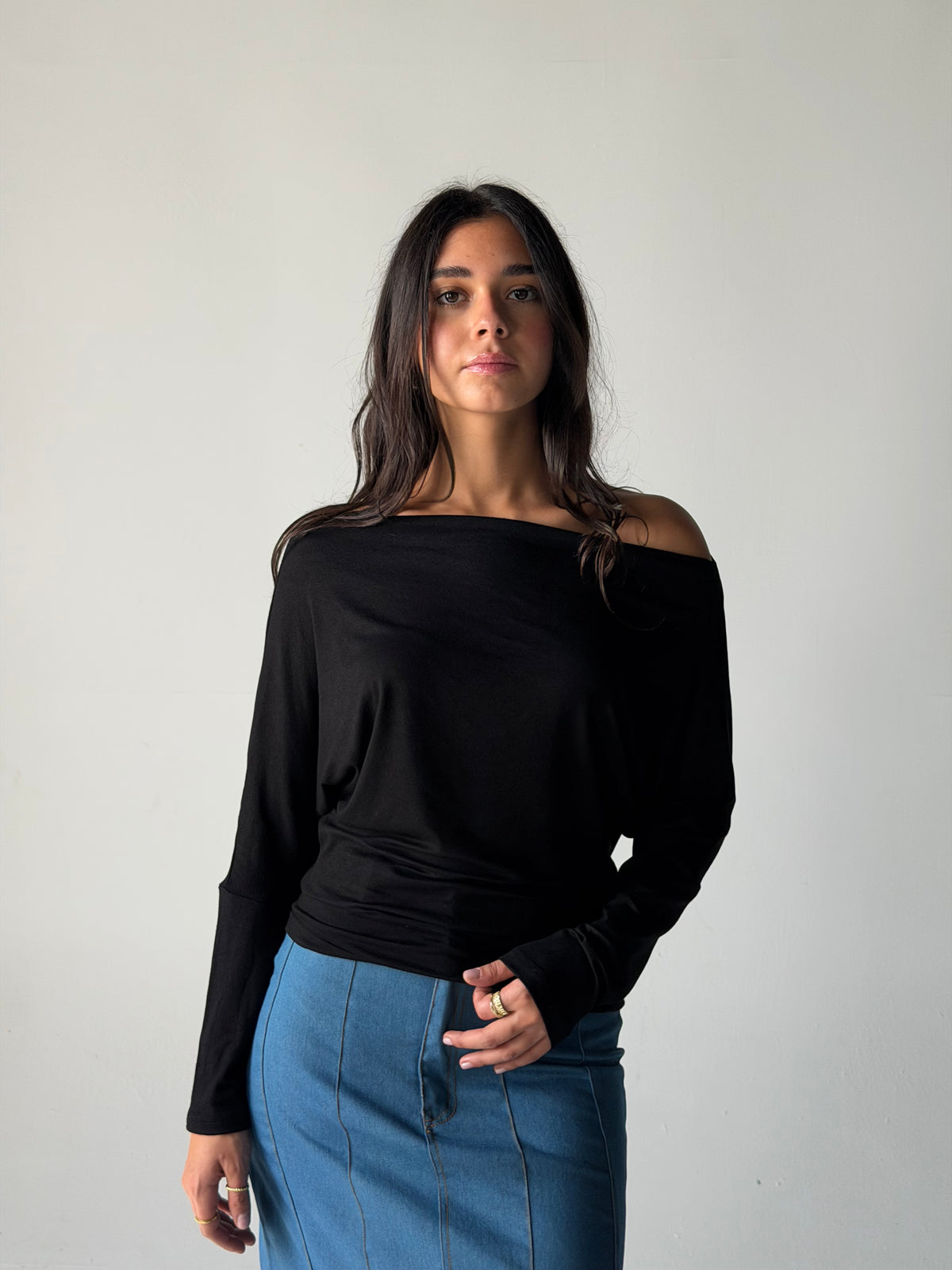 Draped Top - Black