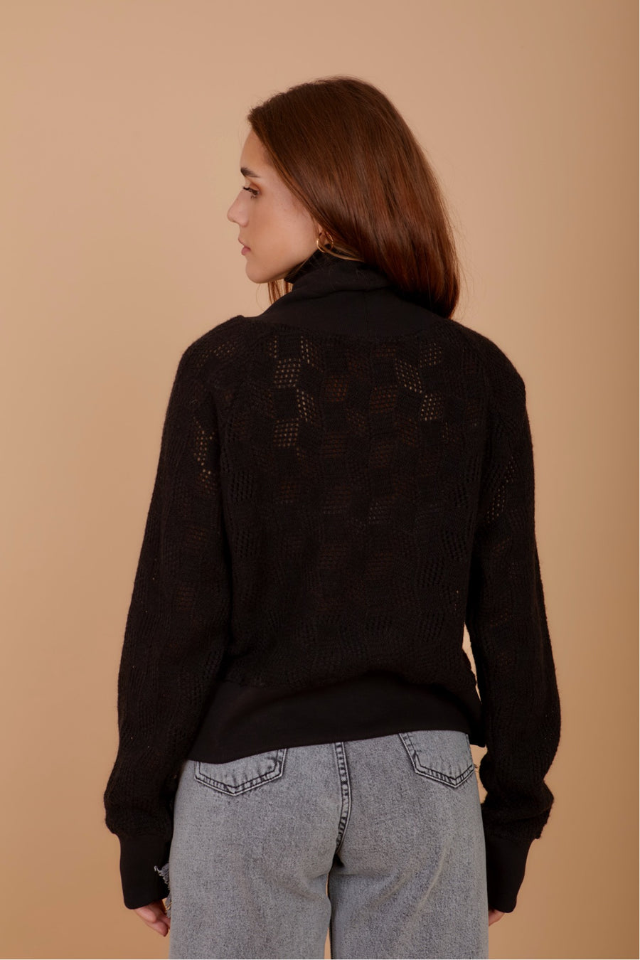 Knit & Rib sweatshirt - Black