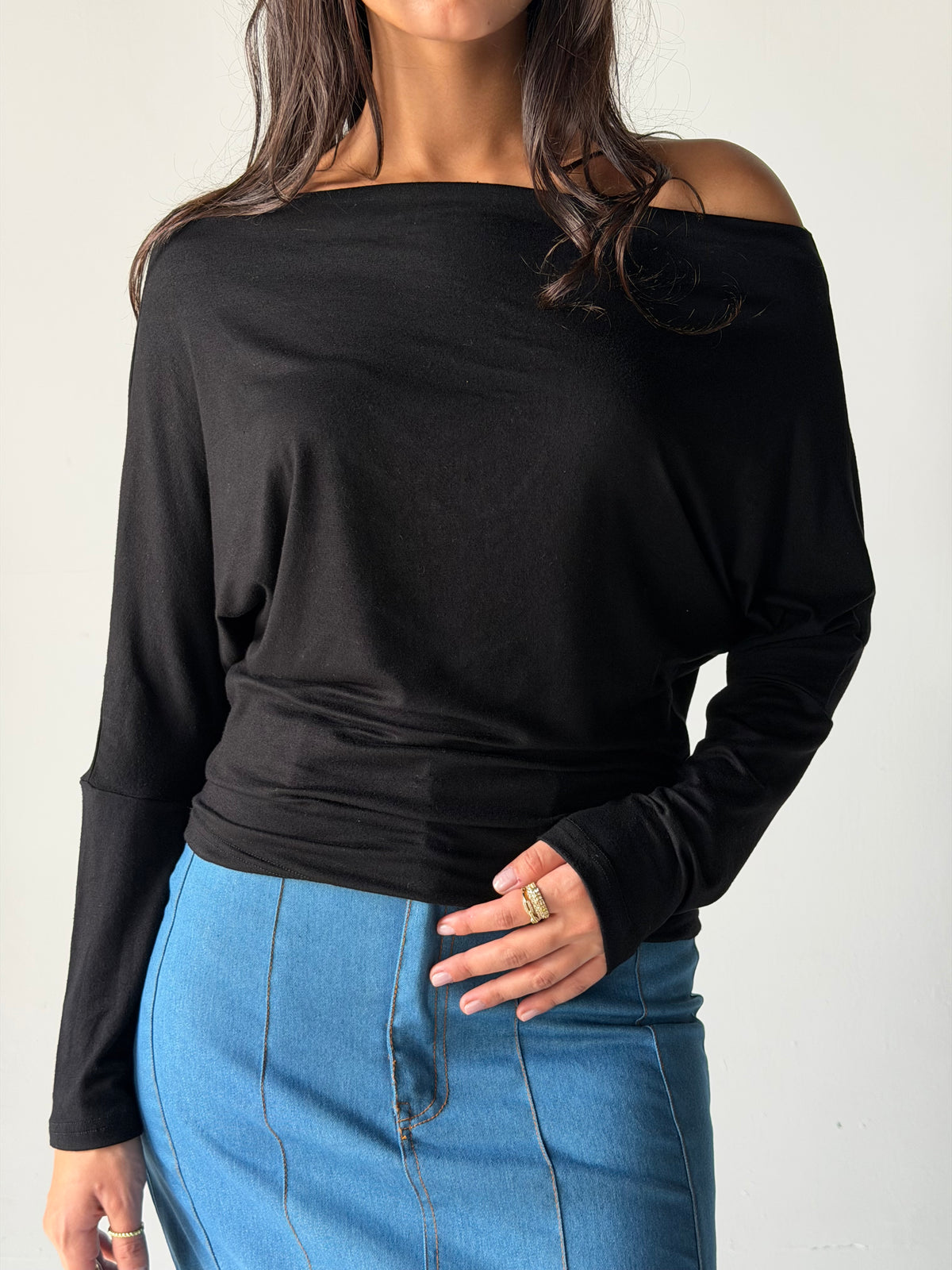 Draped Top - Black