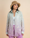 Grading mint/purple embro shirt