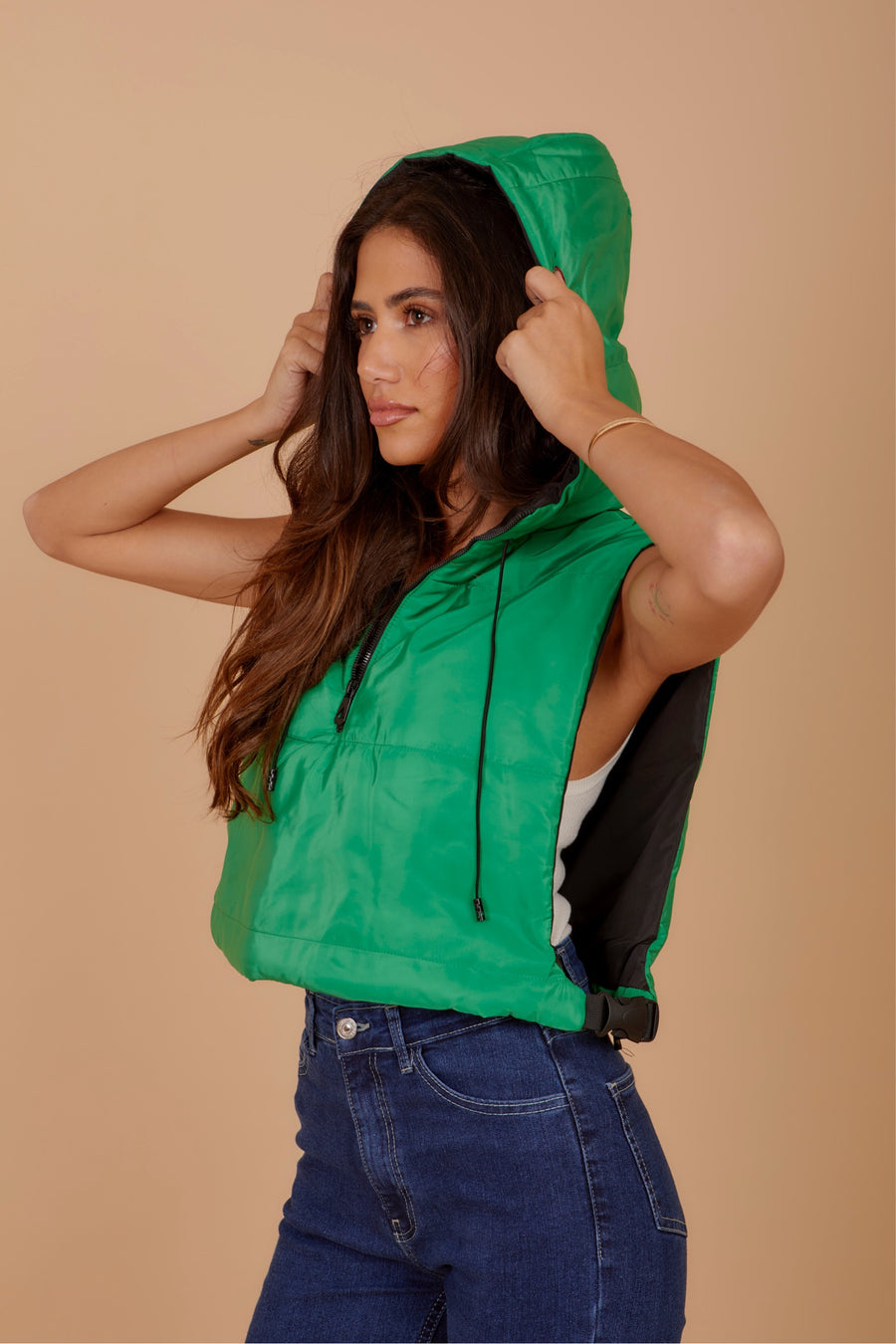 Side buckles Vest - Green