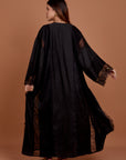 Satin & Lace Black Kimono