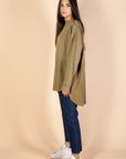 ( Restocking ) Back & Forth Melton Top - Olive