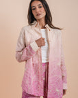 Grading yellow/pink embro shirt