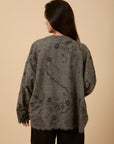 Embroidered Flow Jacket - Black