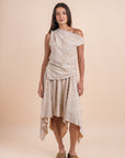 Flowing Midi Skirt - Beige