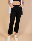 Ankle Length - Flare Jeans - Black