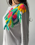 Floral Embroidery knitwear Top