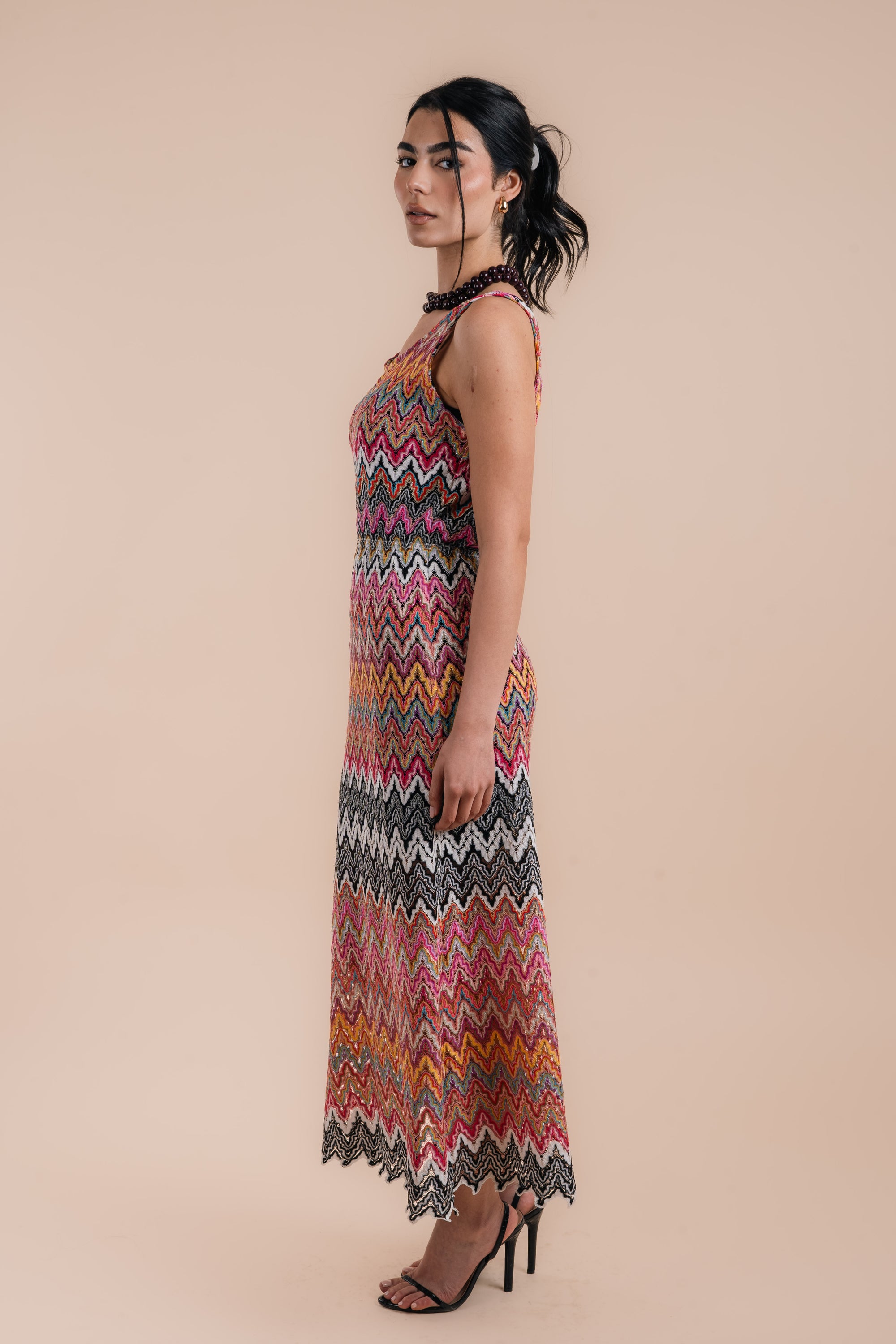 zigzag crochet dress