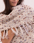 Handmade Knit scarf - Off-white