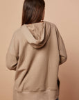 Beige Snap buttons sweat shirt