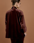 Brown Velvet set  - Kimono +pants