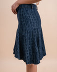 Denim Midi skirt - Dark blue