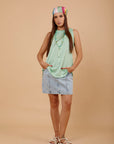 Light green airflow Sleeveless top