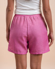 Grading pink embro shorts