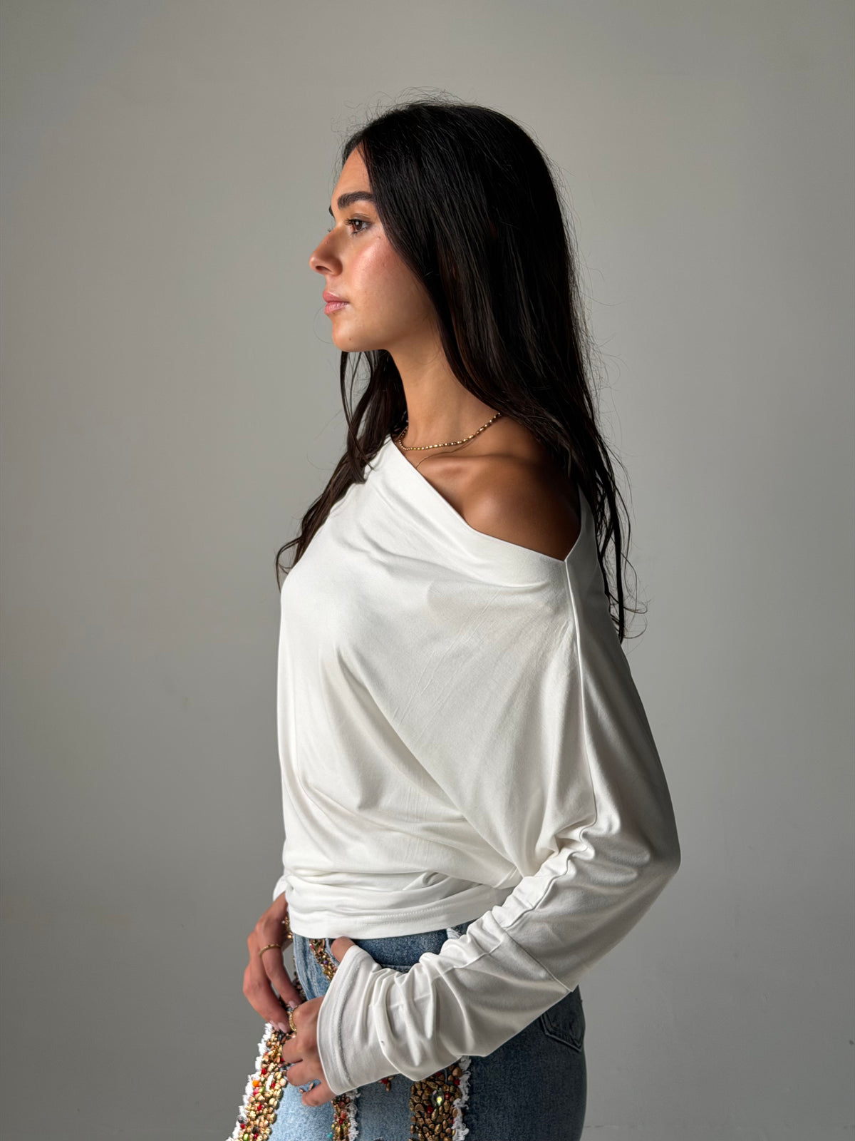 Draped Top - Offwhite