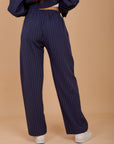 Navy stripes pants