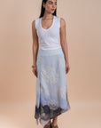 Grading blue/grey skirt embro
