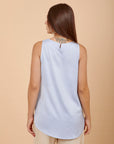 Baby blue airflow Sleeveless top