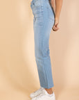 Ankle Length - Flare Jeans - Light Blue