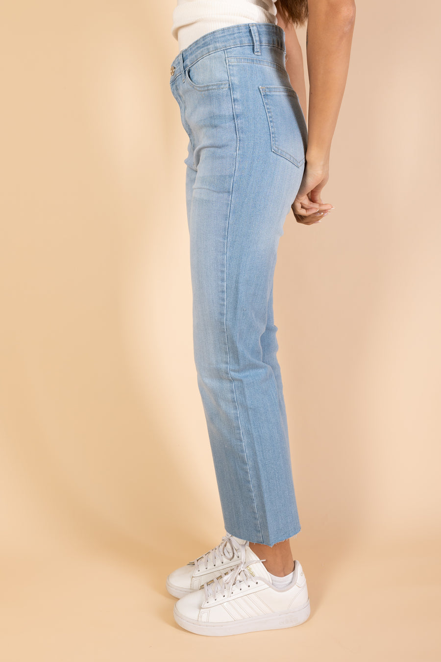 Ankle Length - Flare Jeans - Light Blue