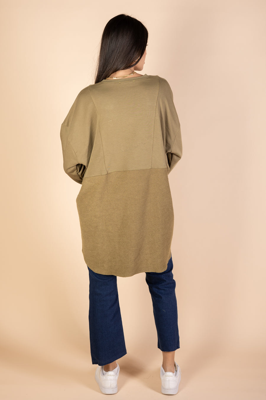 ( Restocking ) Back & Forth Melton Top - Olive