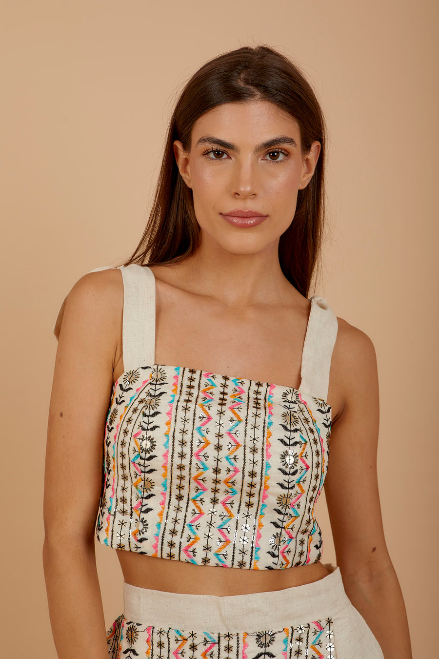 Multicolor Embro Top