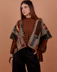 tribal short - brown & gold