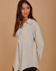 Light Beige Soft Linen Shirt