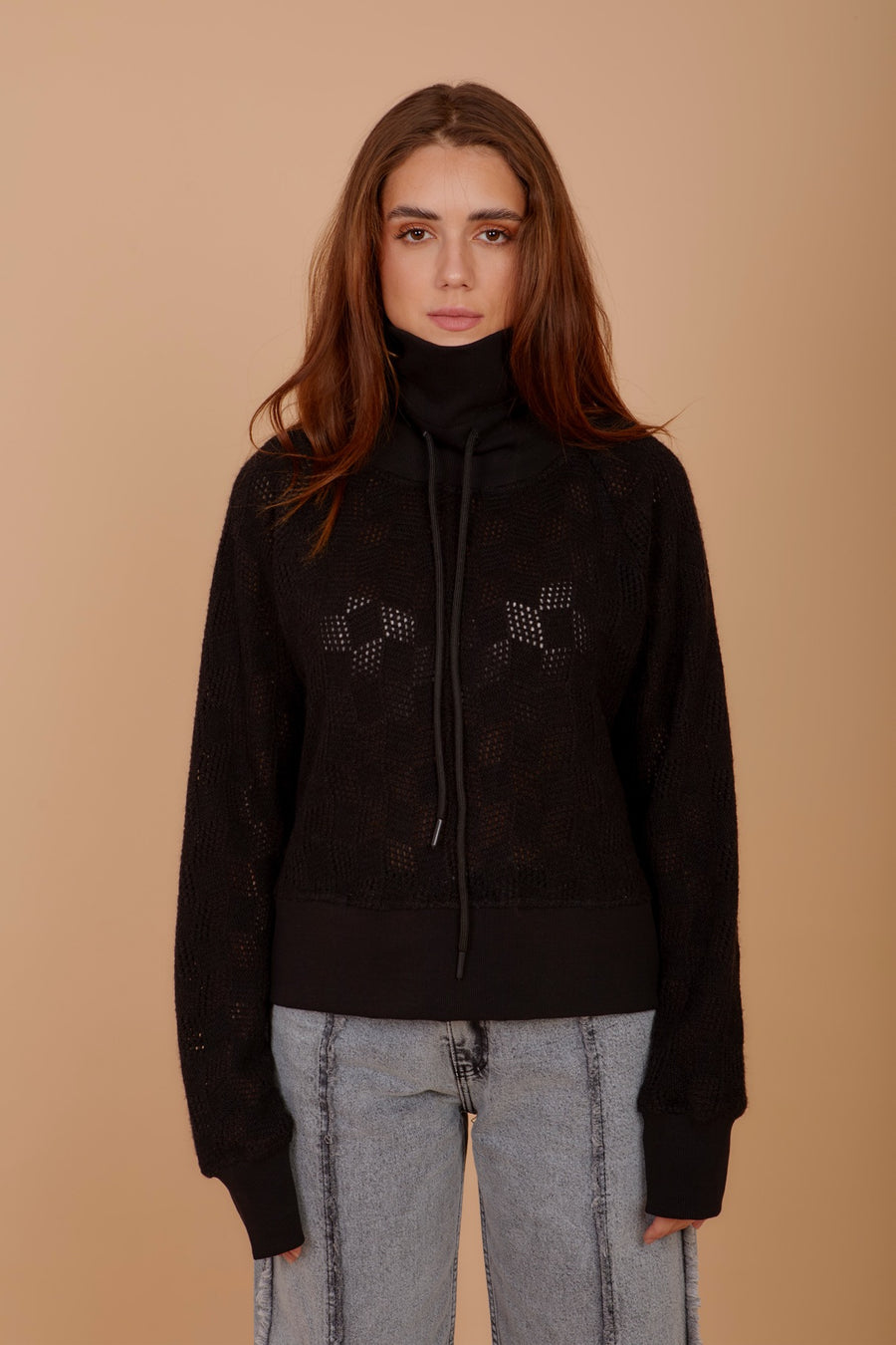 Knit & Rib sweatshirt - Black