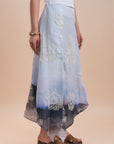 Grading blue/grey skirt embro