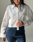 Cropped White Shirt