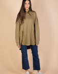 ( Restocking ) Back & Forth Melton Top - Olive