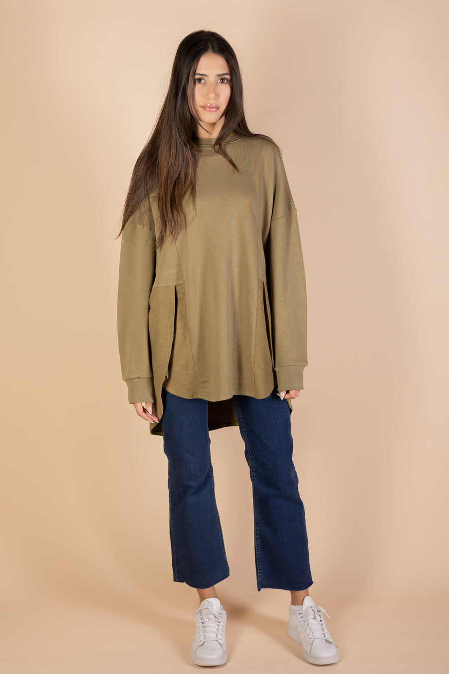 ( Restocking ) Back & Forth Melton Top - Olive