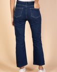 Ankle Length - Flare Jeans - Dark Blue