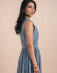Asymmetric Draped Top - Blue