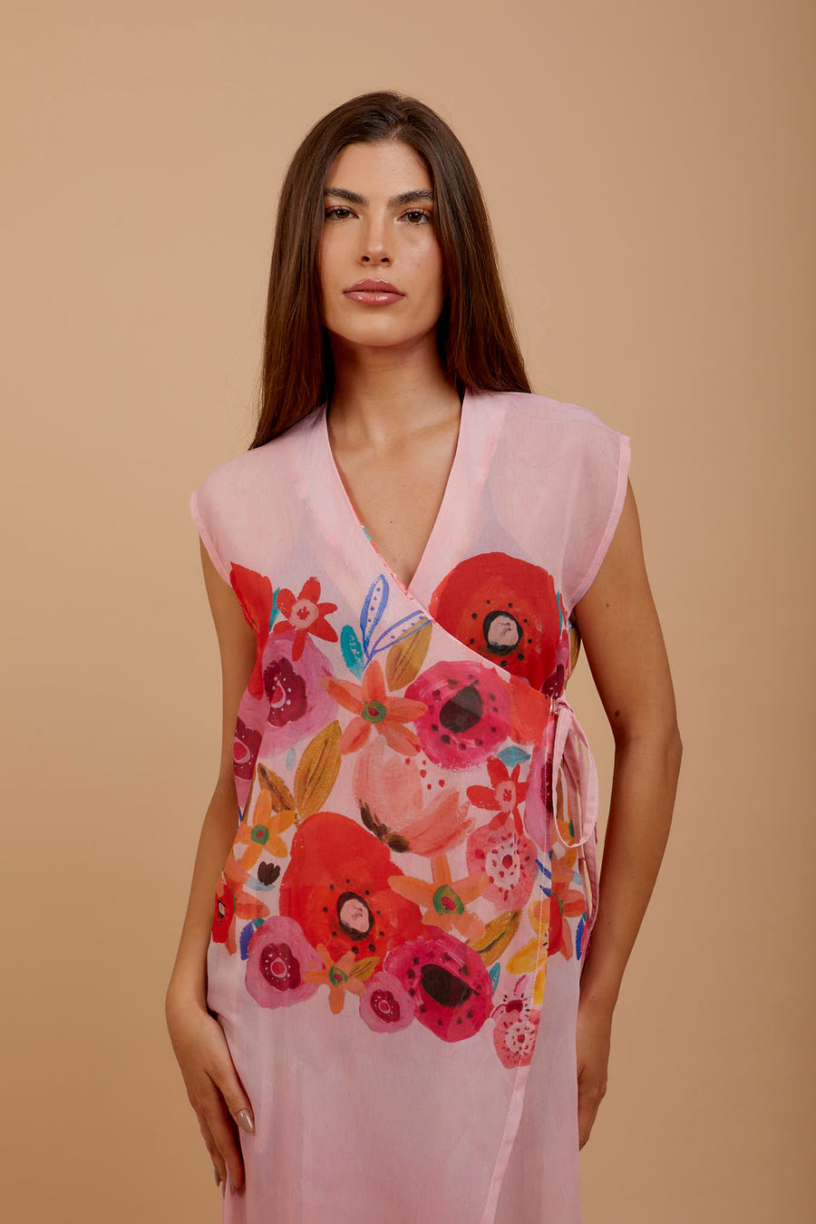 Red Rose wrap cover-up (choose pink or white )