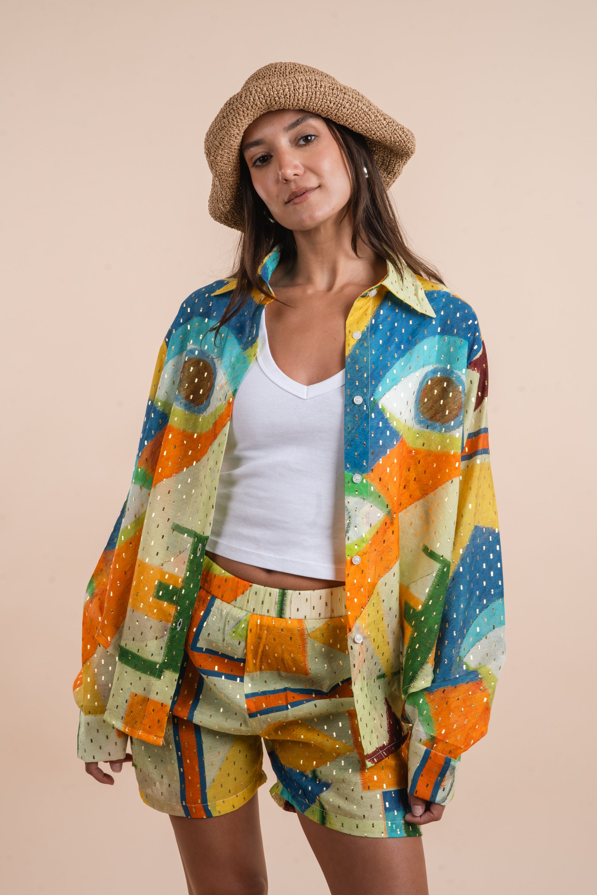 Abstract print shirt