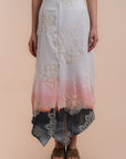 Grading white/pink skirt embro