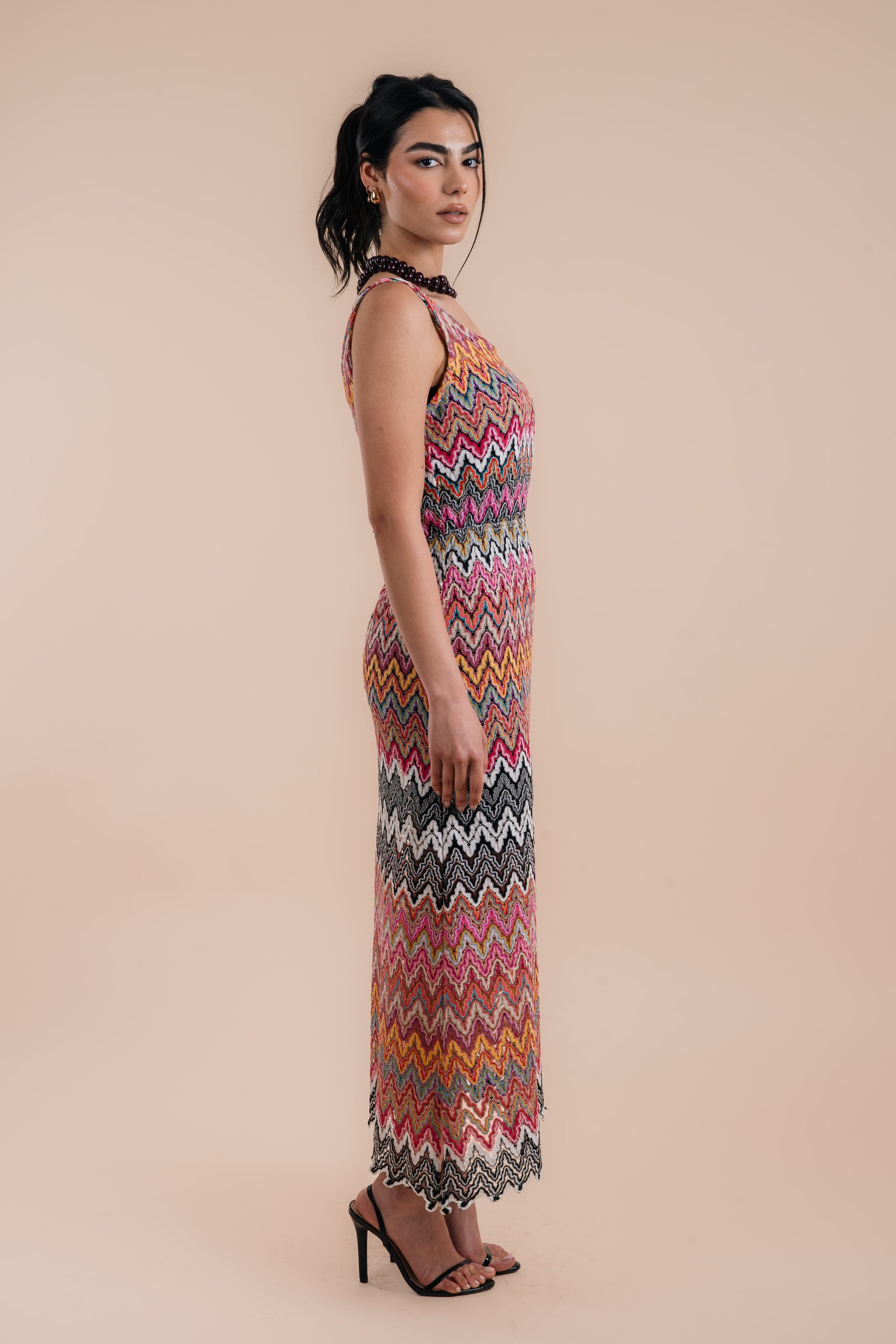 zigzag crochet dress