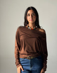 Draped Top - Brown